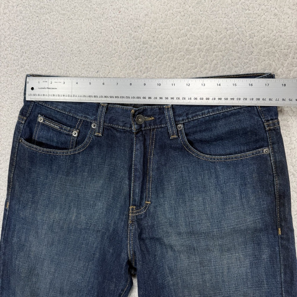 Calvin Klein Relaxed Straight Jeans Mens 34x30 Streetwear Grunge Casual Normcore - Picture 7 of 11